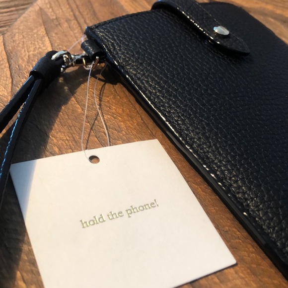 SOLD -KATE SPADE- Hold the Phone! Black Leather - Picture 3 of 6